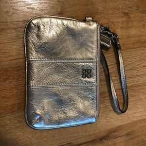 Like new Coach Metallic Gold Wristlet